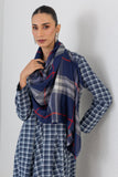 BLUE & GREY CHECK WOOLEN STOLE (1 PC)