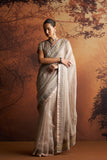 ROSE GOLD TISSUE EMBROIDERED SAREE (1 PC)