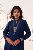 Blue Woolen Colour Blocking Jacket (Wln-02/jkt)