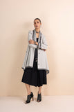 ASH GREY HANDWOVEN COTTON CAPE JACKET (1 PC)