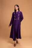 PURPLE DUPION EMB. KURTA (2 PCS)
