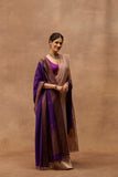 PURPLE SILK WOVEN ANTIQUE DUPATTA (DUP-96)