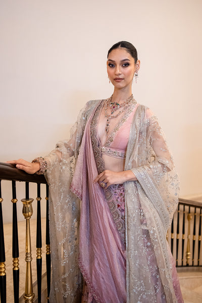 OLD ROSE EMB. MULTIKALI LEHENGA SET (EVO-10) (2 PCS)