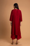 RED DUPION EMB. KURTA SET (2 PCS)