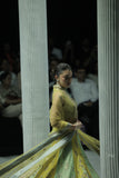 A VIBRANT PLAY OF YELLOW AND MINT, BROUGHT TO LIFE THROUGH INTRICATE EMBROIDERY. (3 PCS)