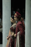 OLD ROSE AND MAROON EMBROIDERED LEHENGA SET PAIRED WITH A MAROON TUSSAR EMBROIDERED DUPATTA. (4 PCS)