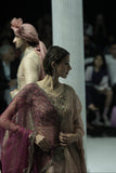 OLD ROSE NET AND ORGANZA EMBROIDERED LEHENGA SET PAIRED WITH A DELICATE FALSA EMBROIDERED DUPATTA. (4PCS)