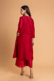 RED DUPION EMB. KURTA SET (2 PCS)