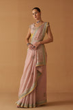 OLD ROSE TISSUE EMBROIDERED SAREE (SE-09)