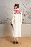 IVORY LINEN EMBROIDERED JACKET (1 PC)