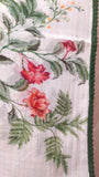 Ivory thin chanderi foresta printed scarf (HB-25/SCF)