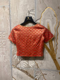 Tangerine brocade blouse (SK-32/BLS)