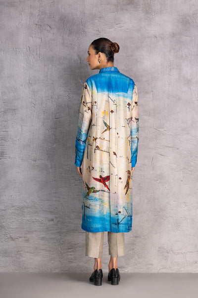 TOOSH & BLUE DUPION PRINTED SHIRT (1 PC)
