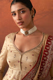 GOLD TUSSAR SILK EMB. PEPLUM BLOUSE (1 PC)