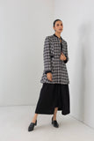 BLACK & WHITE CHEQUERED WOOLEN JACKET (1 PC)