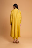 MUSTARD VISC. DUPION EMB. KURTA (2 PCS)