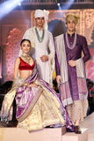 TOOSH & PURPLE TISSUE BROCADE LEHENGA SET(HD-01)