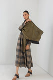 OLIVE & BLACK DUAL REVERSED WOOLEN STOLE (1 PC)