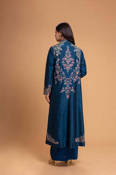 ELECTRIC BLUE EMB JACKET SET (2 PCS)