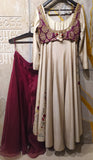 Toosh matin tussor floral embroidered anarkali set (SK-39/ANK +BLS+SHR)