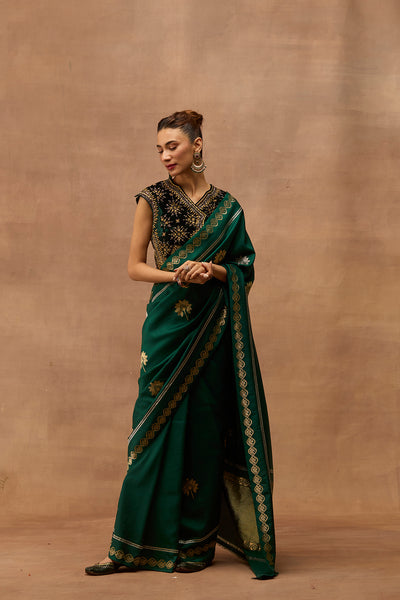 PATRALEKHA BANARASI SILK SAREE WITH GOLDEN BORDER (JDS-06)