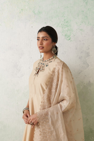 TOOSH CHANDERI EMB. KASHMIRA KURTA SET (3 PCS)