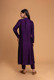 PURPLE DUPION EMB. KURTA SET (2 PCS)