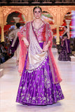 PURPLE SILK DUPION EMBROIDERED LEHENGA SET (SK-29)