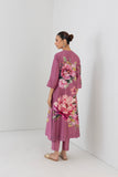 FUCHSIA PINK SILK CHANDERI PEONY FLOWER PRINTED TUNIC (1 PC)