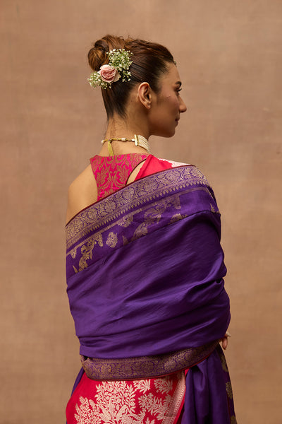 PURPLE SILK ANTIQUE DUPATTA (DUP-95)