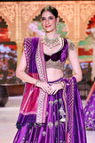 PURPLE DUPION EMB. LEHENGA SET (SK-34)