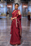 RUBY CHINON CHIFFON EMBROIDERED DRAPED SAREE SET (2 PCS)