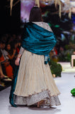 Toosh Crinkled Tissue Emb. Anarkali With Gold Chanderi Skirt & Organza Belt ( Mh-01 )