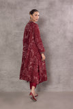 MAROON VISCOSE DUPION PRINTED EMBROIDERED TAGAAI KURTA (DC-04A/KUR)