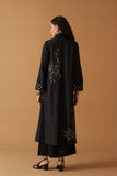 BLACK SUMMER SILK DORI  EMBROIDERED CLASSIC JACKET ( SE-04B/JKT)