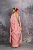 OLD ROSE TUSSOR GEORGETTE EMBROIDERED SAREE (1 PC)