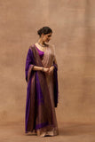 PURPLE SILK WOVEN ANTIQUE DUPATTA (DUP-96)