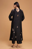 BLACK DUPION EMB. KURTA SET (3 PCS)
