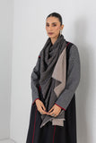 CHARCOAL & GREY DUAL REVERSED WOOLEN STOLE (1 PC)