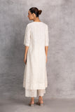 IVORY CHANDERI CHIKANKARI TUNIC (1 PC)