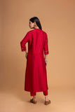 RED DUPION EMB. KURTA SET (2 PCS)