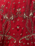 Crimson dupion embroidered lehenga (SL-03)