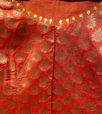 Tangerine brocade blouse (SK-32/BLS)