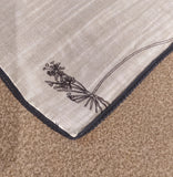 Ivory thin chanderi ebony ivory printed scarf (HB-39/SCF)