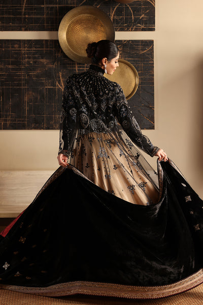 BLACK VELVET EMBROIDERED DUSHALA (1 PC)