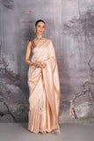 PEACH SILK TISSUE BANARASI SAREE (1 PC)