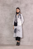 MONOCHROME CHIFFON LINEAR PRINTED STOLE (BW-12/STL)