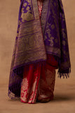 PURPLE SILK ANTIQUE DUPATTA (DUP-95)