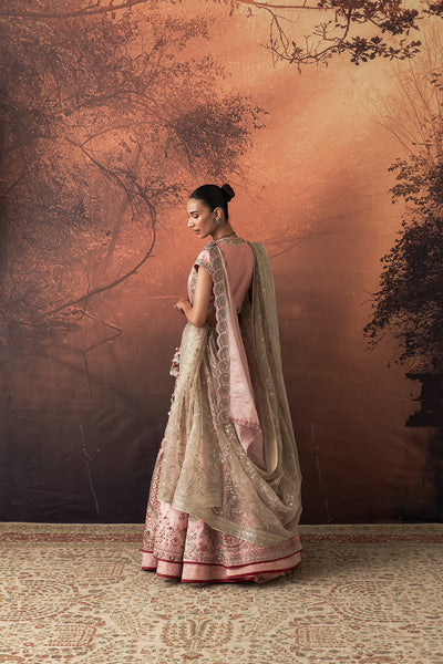 OLD ROSE EMB. MULTIKALI LEHENGA SET (EVO-10) (2 PCS)