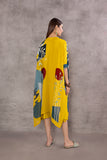 YELLOW BOMBER ORGANZA PRINTED TUNIC WITH CHANDERI INNER (BCC-02)